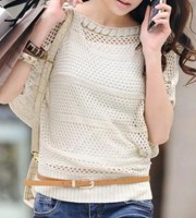Sweater calado manga globo 